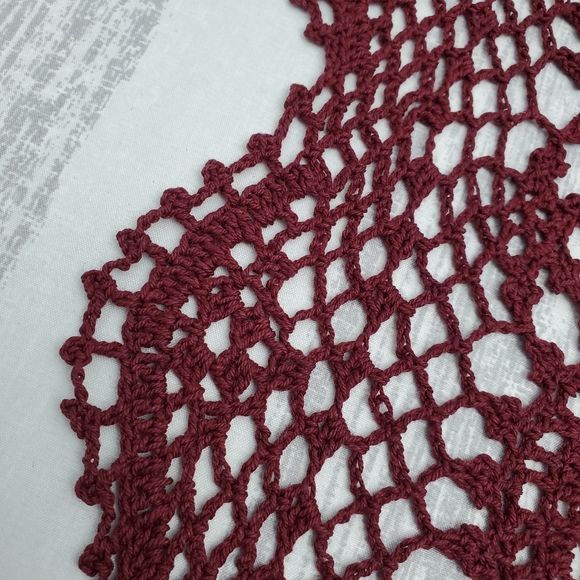 Beautiful Knit Tablemats - 6pc Set Wine - Picture 10 of 14